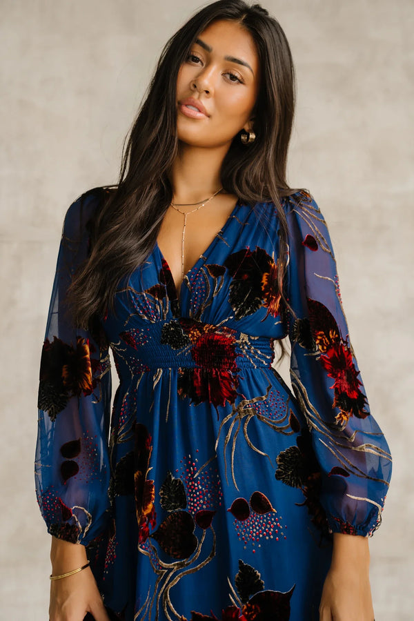 Mikla Maxi Dress | Blue Multi
