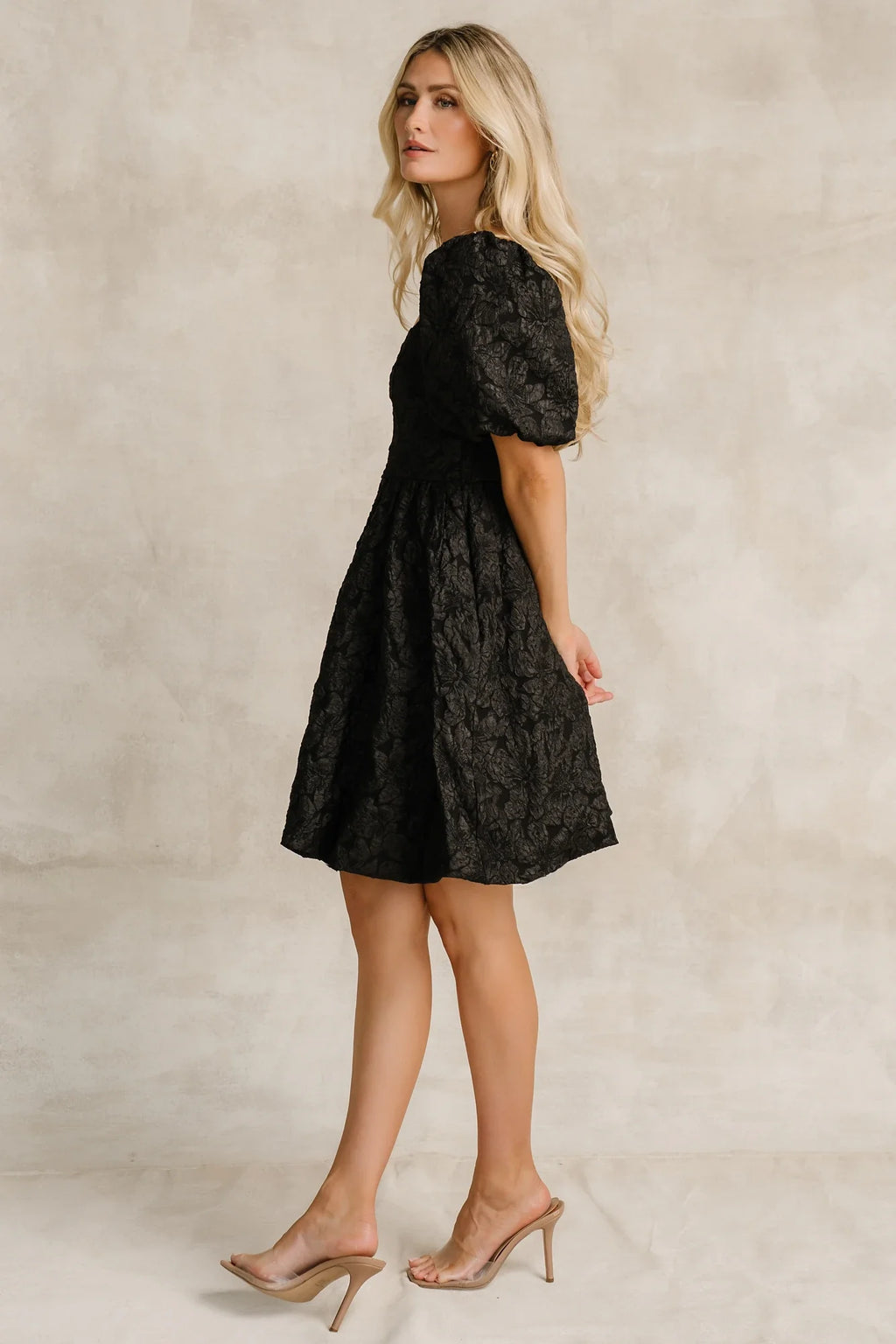 Enchanted Jacquard Dress | Black