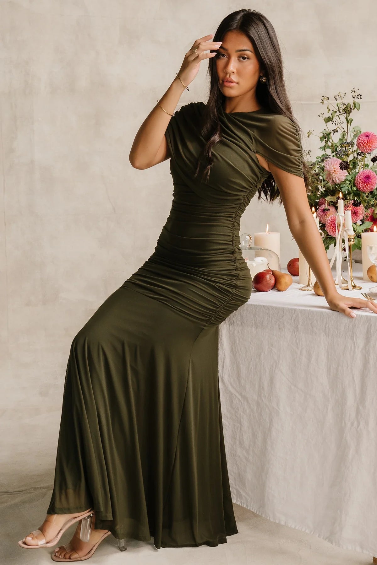 Serenade Maxi Dress | Dark Olive Main image