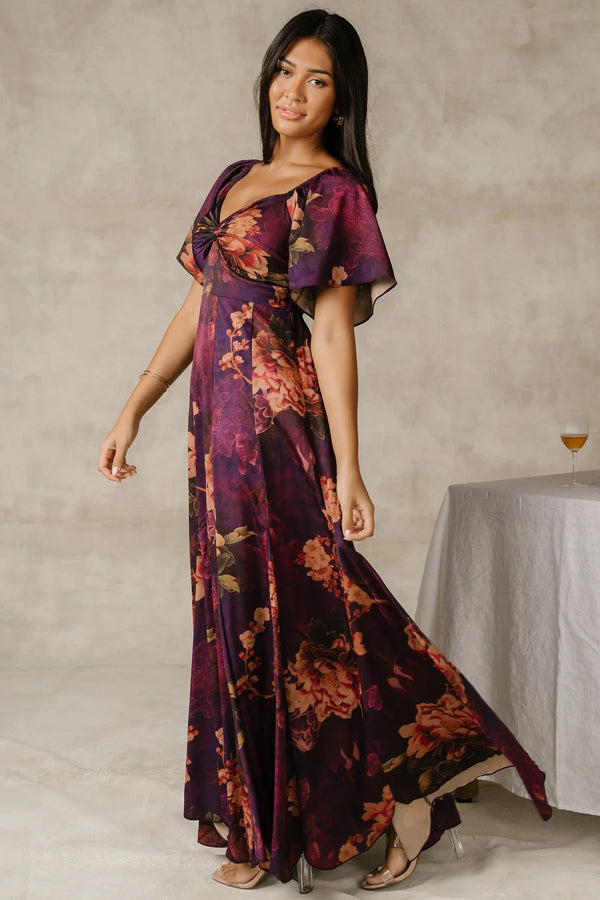 Caterina Maxi Dress | Purple Floral