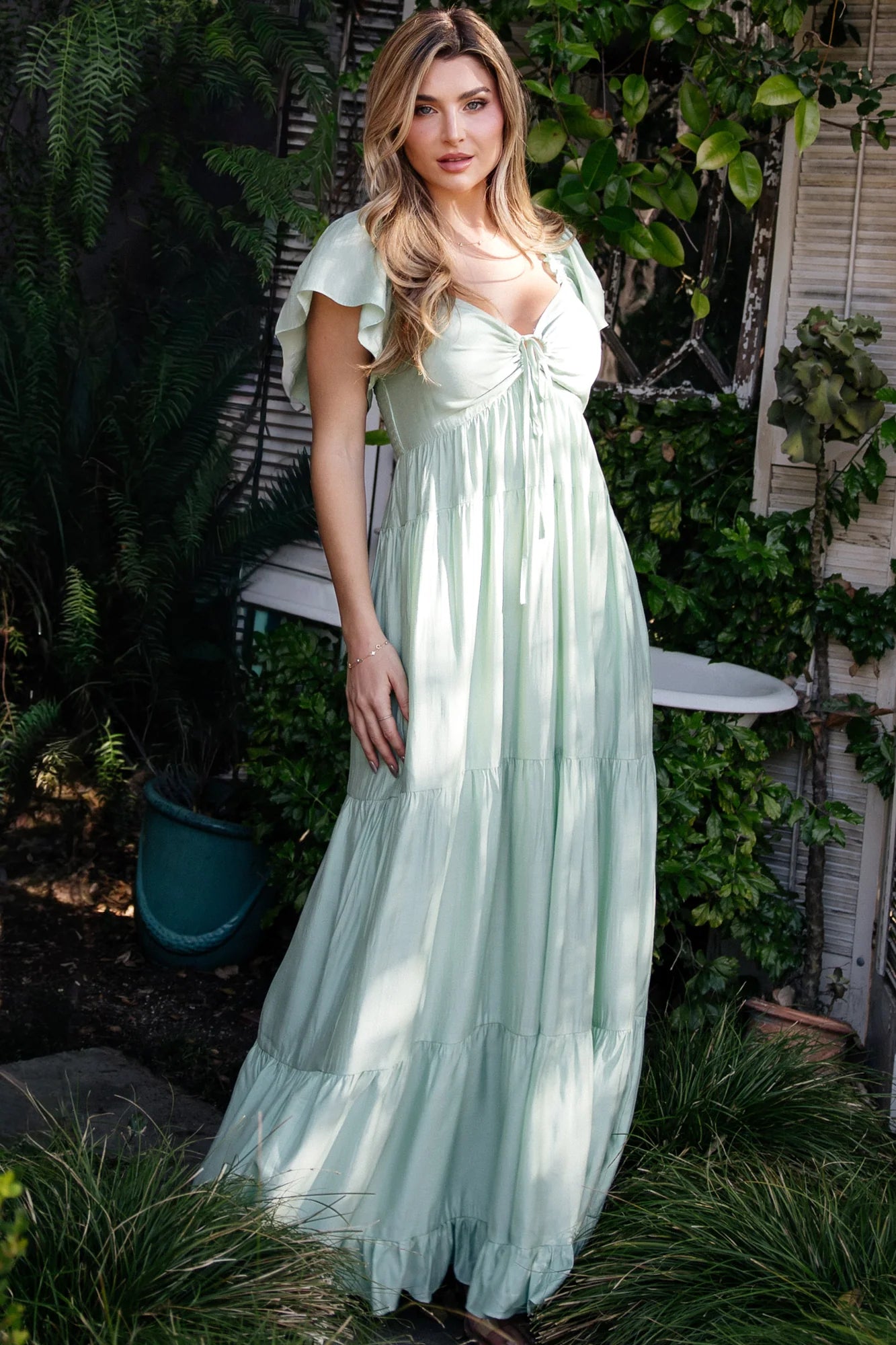 Agatha Maxi Dress | Light Sage Secondary image