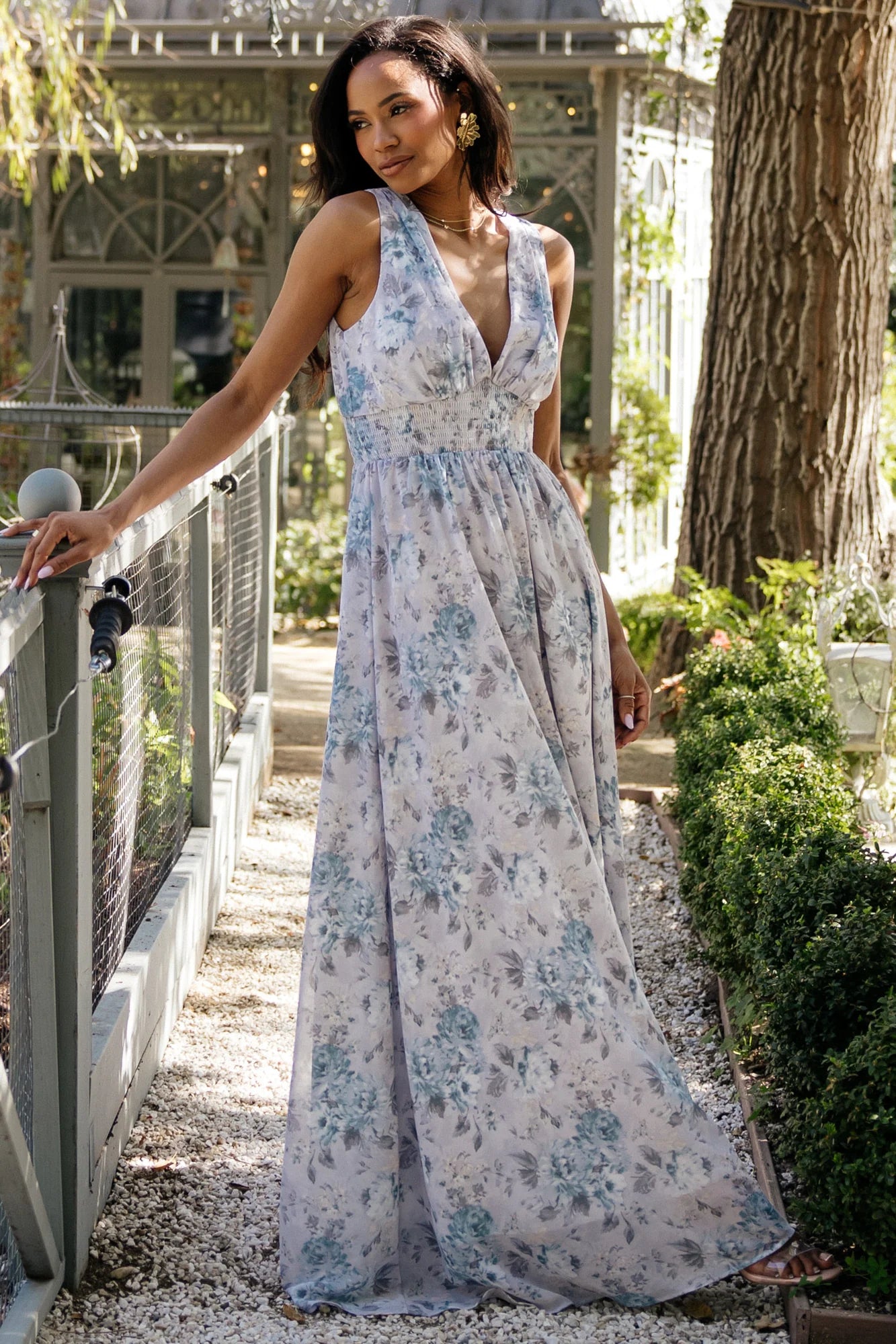 Imogen Maxi Dress | Light Blue Floral Secondary image