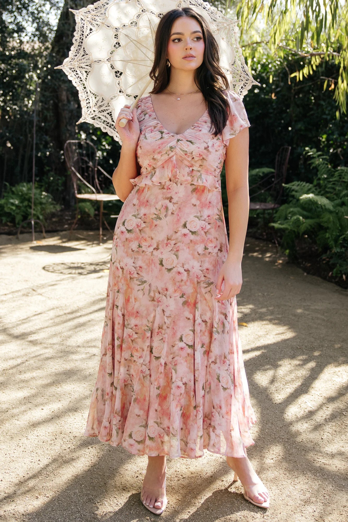 Teuila Midi Dress | Blush Floral Secondary image