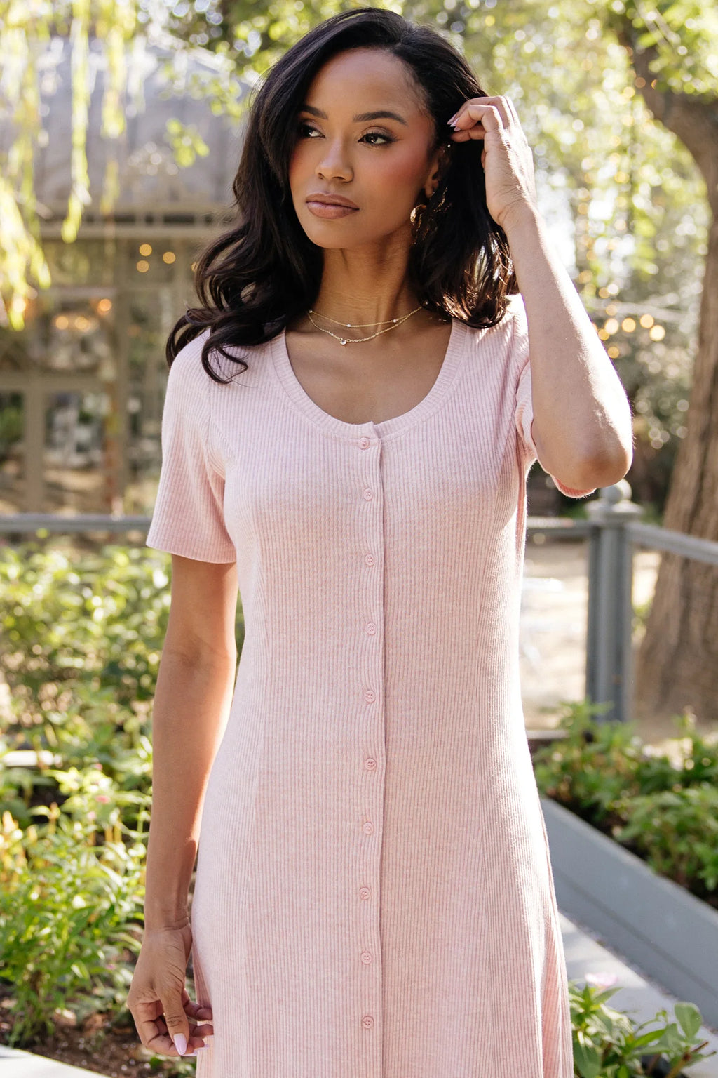 Océane Midi Dress | Blush