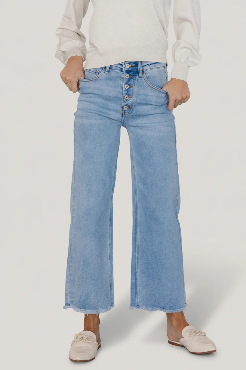 Brody High Rise Wide Leg Jeans | Light Wash Main image