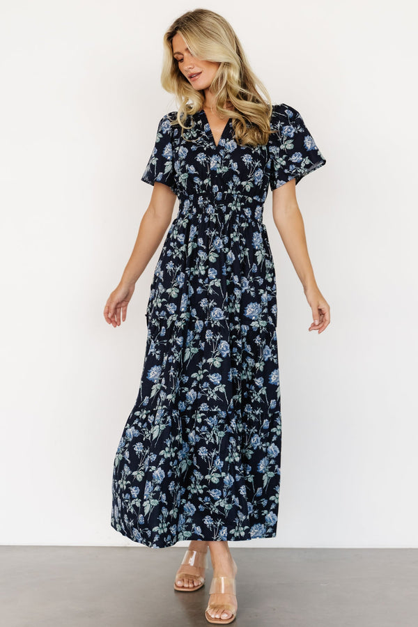 Kristin Maxi Dress | Navy Floral