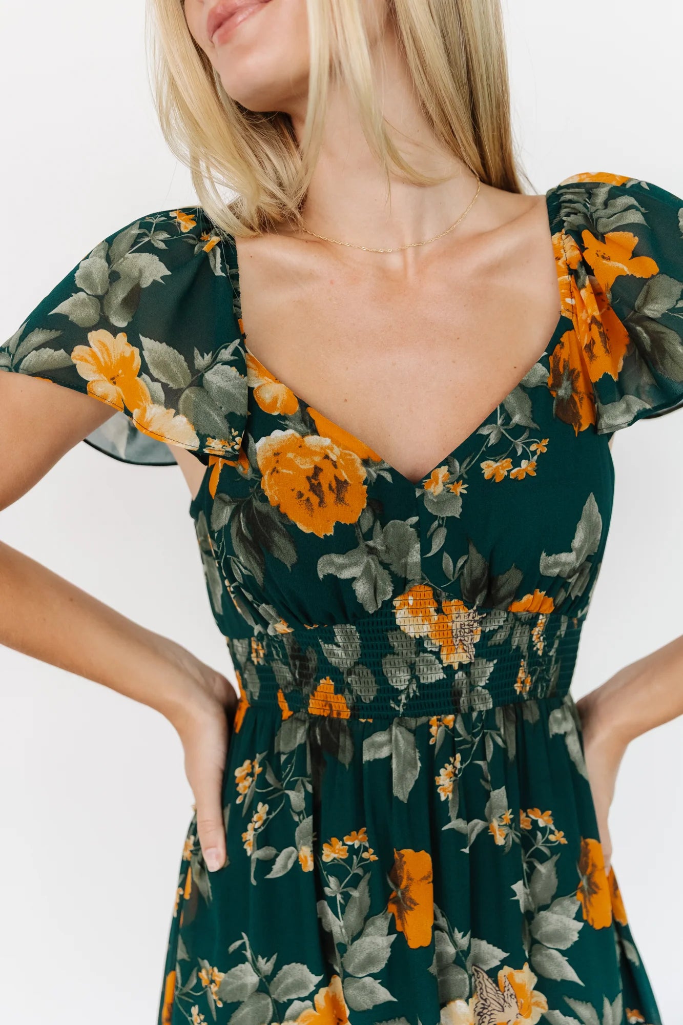 Genevive Maxi Dress | Deep Topaz Floral Secondary image