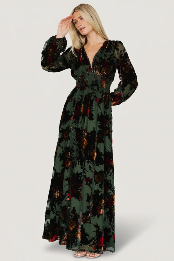 Mikla Maxi Dress | Wintergreen Multi