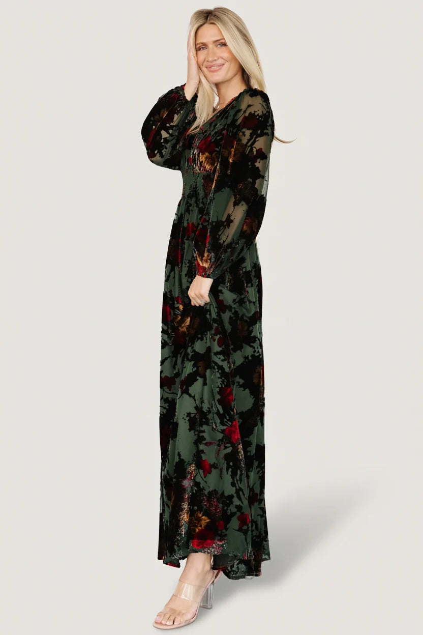 Mikla Maxi Dress | Wintergreen Multi Secondary image