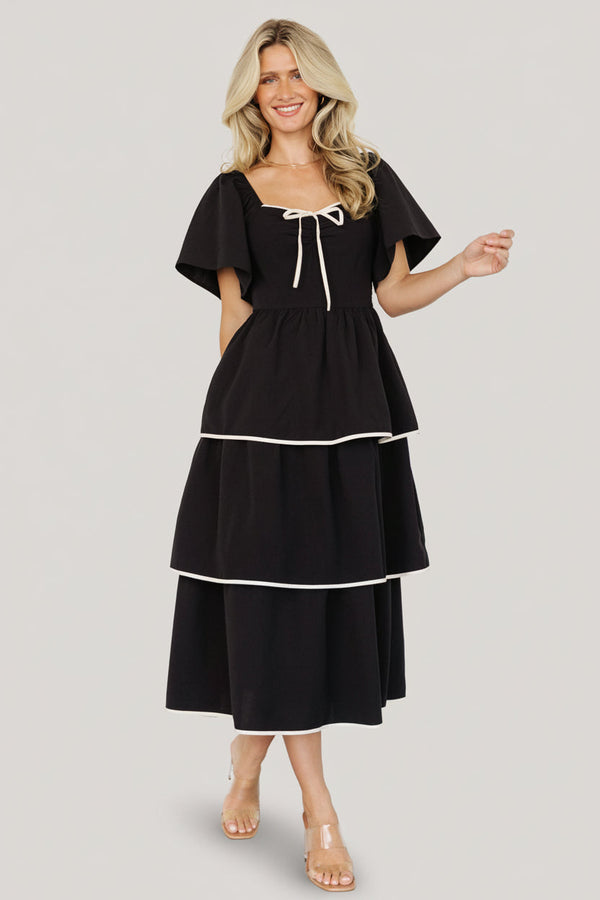 Madrid Tiered Dress | Black