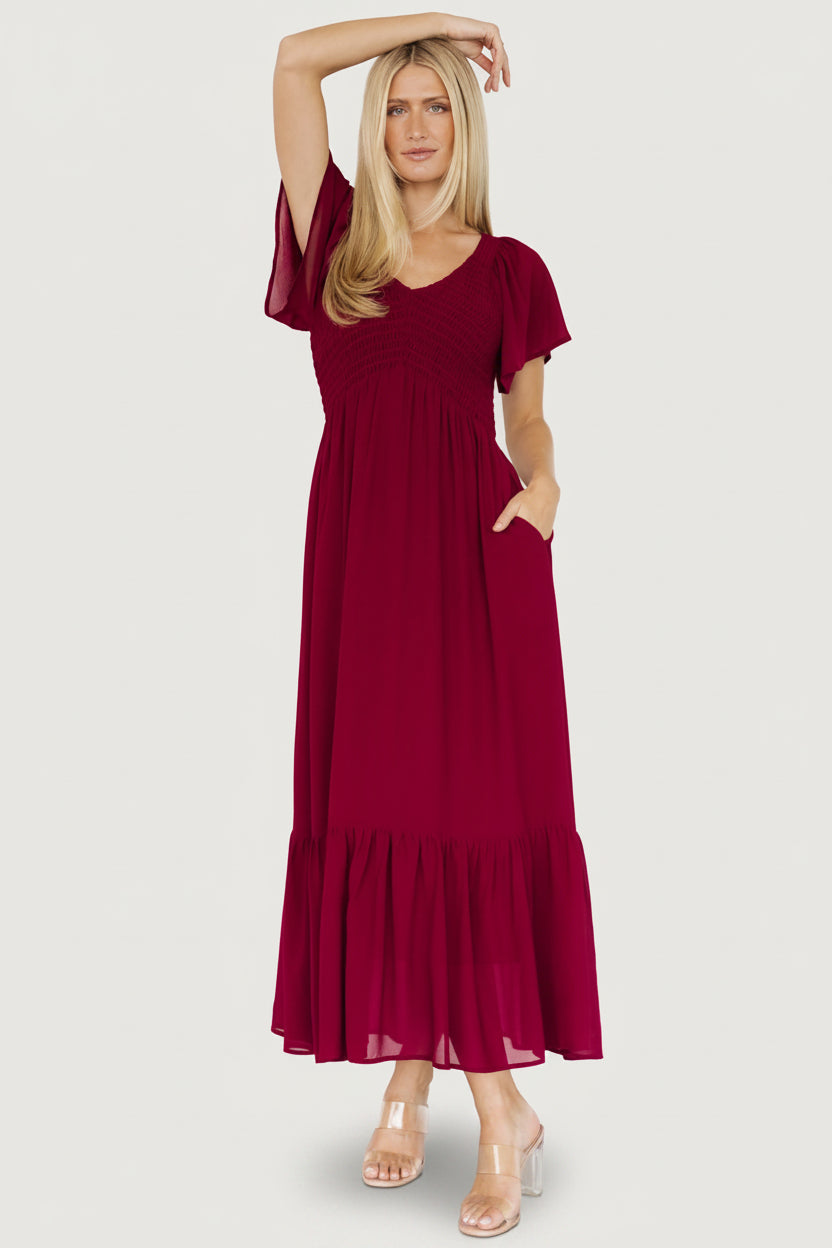 Monica Smocked Dress | Mulberry Main image