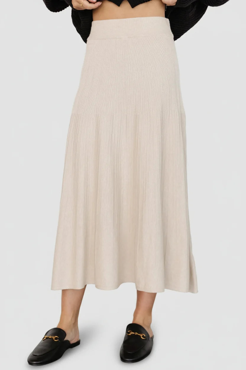 Carynn Knit Midi Skirt | Natural Main image