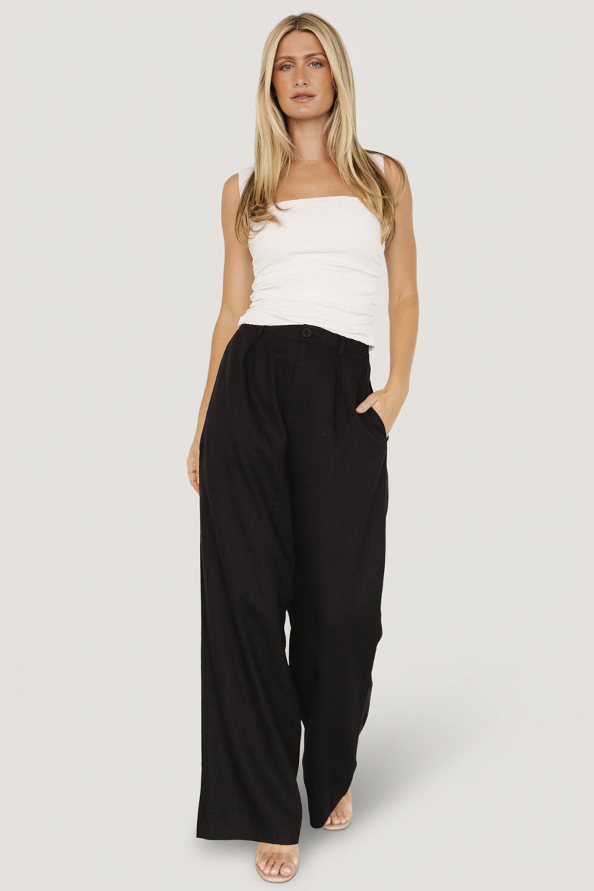 Malin Wide Leg Pants | Black