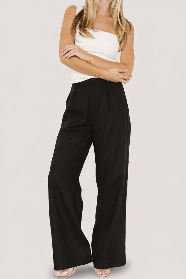 Malin Wide Leg Pants | Black