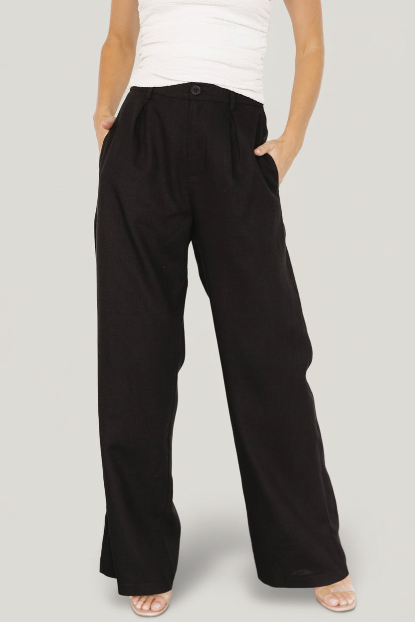 Malin Wide Leg Pants | Black Main image
