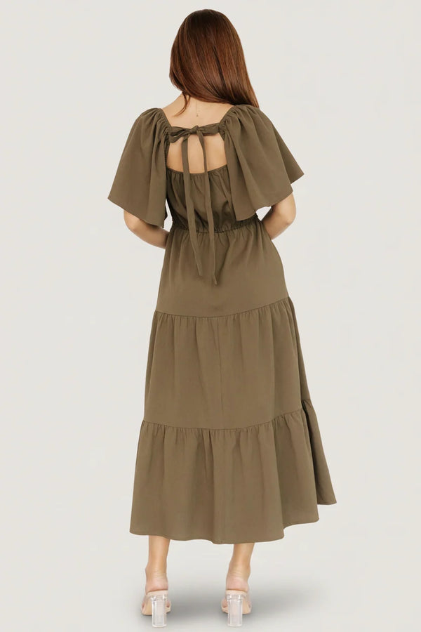 Fauna Lace Top Dress | Olive