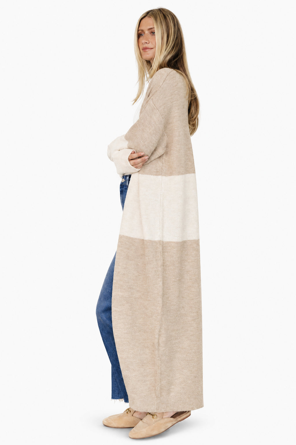 Thea Duster Cardigan | Natural + Ivory