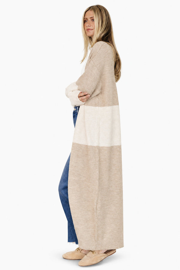 Thea Duster Cardigan | Natural + Ivory