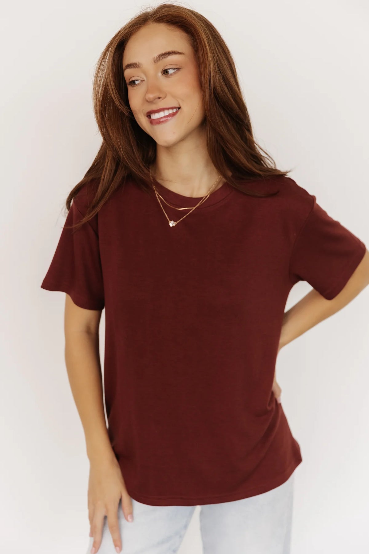 Elliot Relaxed Tee | Dark Rust Main image