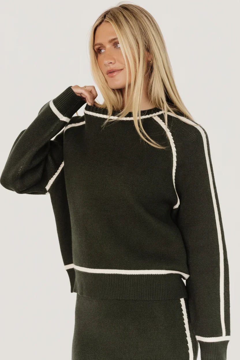 Ava Knit Sweater | Dark Green Secondary image