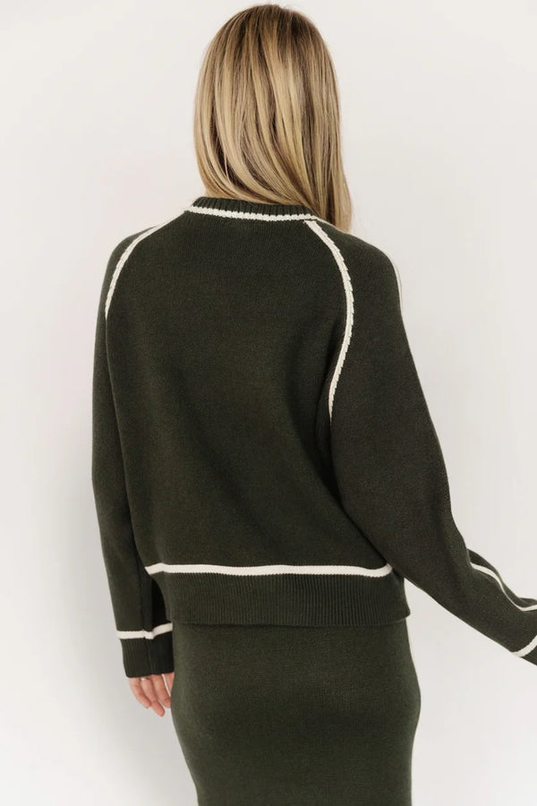 Ava Knit Sweater | Dark Green