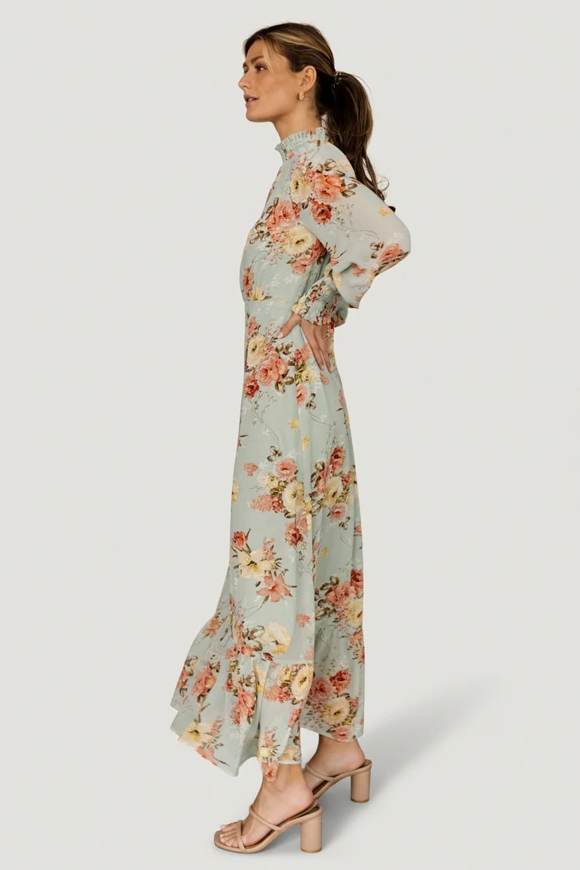 Luciana Maxi Dress | Sage Multi