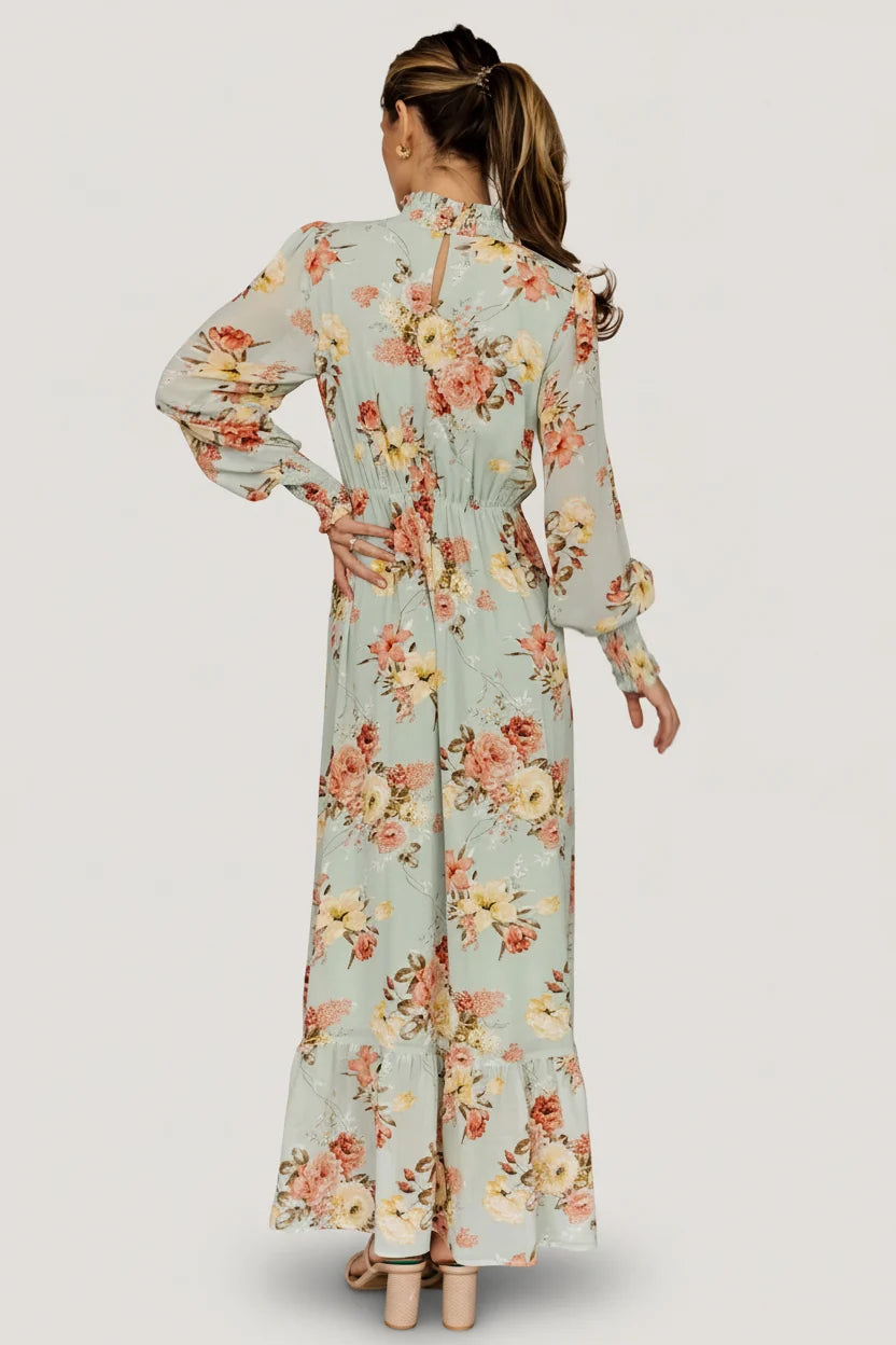Luciana Maxi Dress | Sage Multi Secondary image