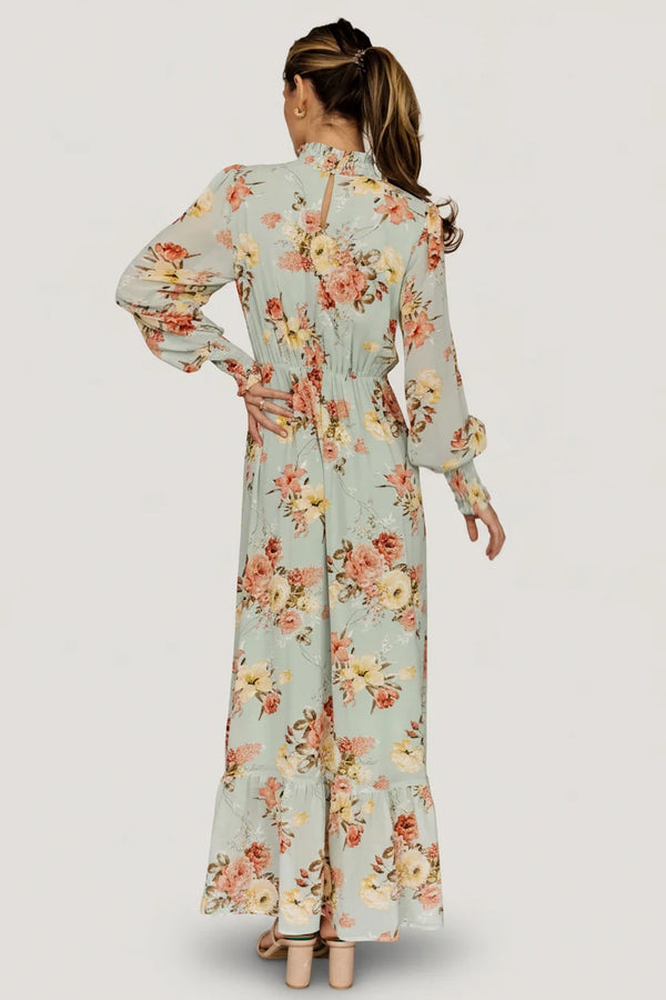 Luciana Maxi Dress | Sage Multi