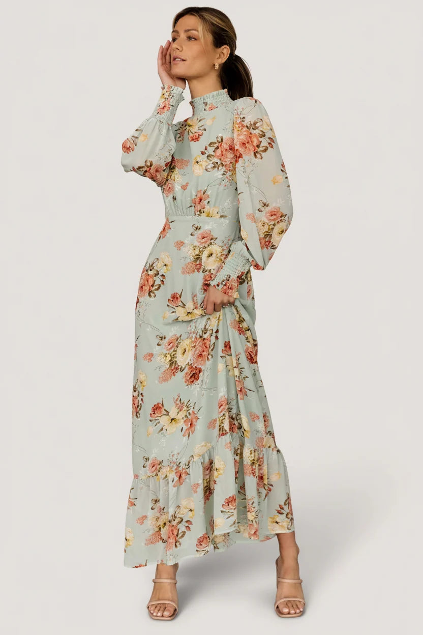 Luciana Maxi Dress | Sage Multi Main image