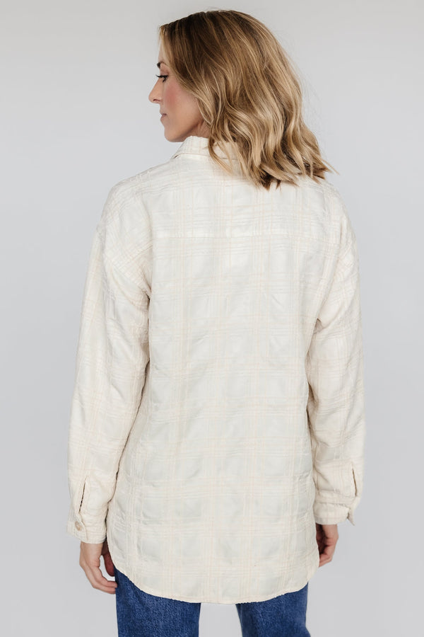 Joanna Plaid Shacket | Cream + Natural