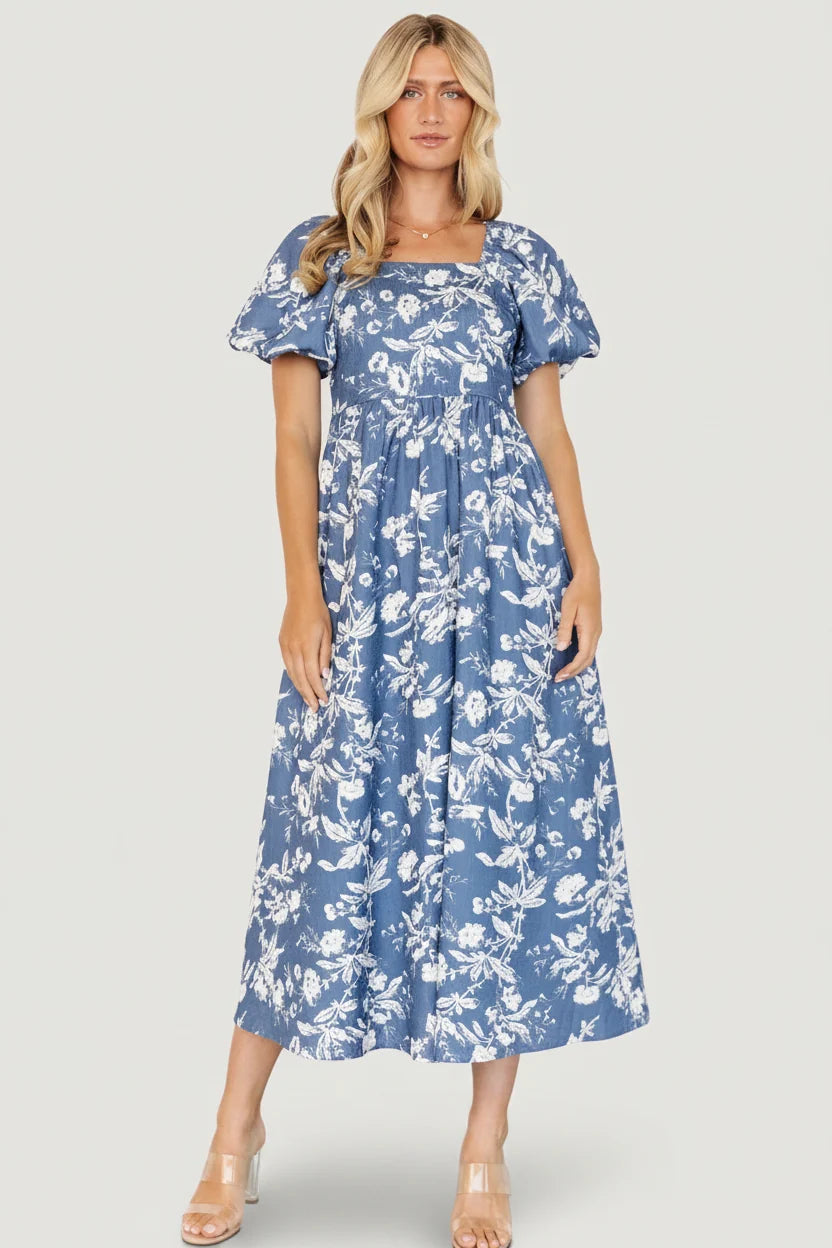 Graceland Maxi Dress | Slate + White Floral