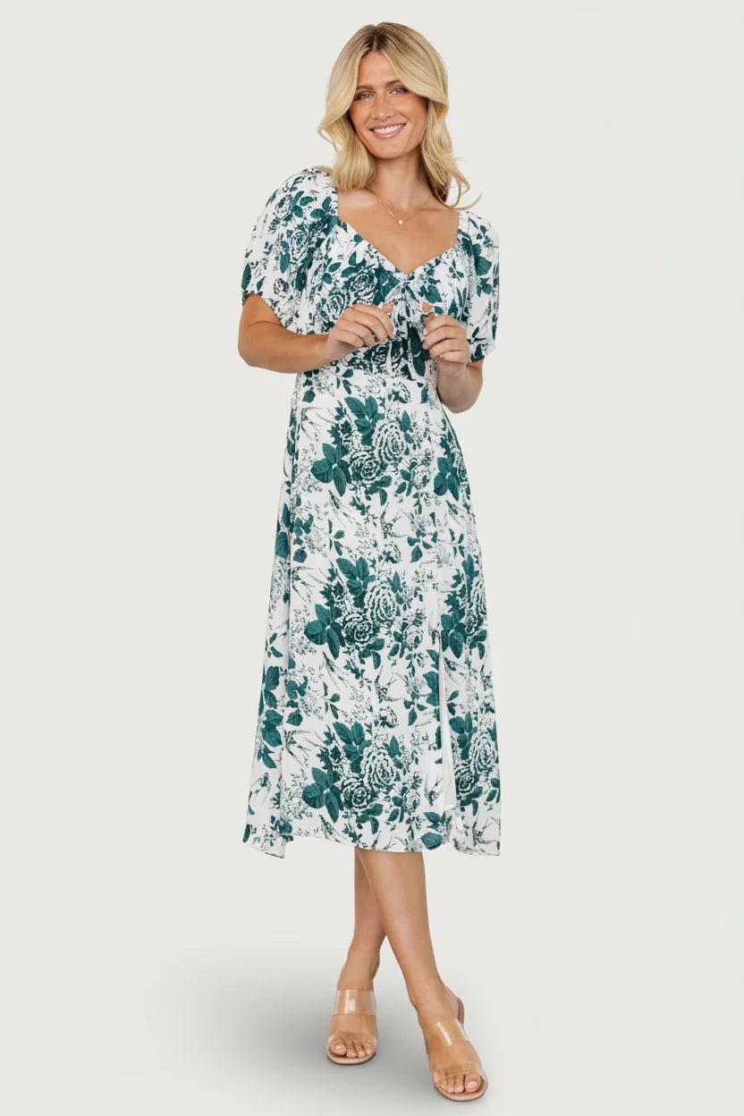 Cadence Midi Dress | Jade Floral Main image