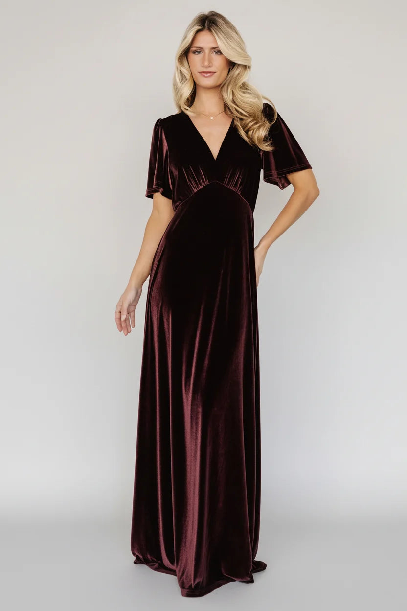 Vivian Velvet Maxi Dress | Clove Secondary image