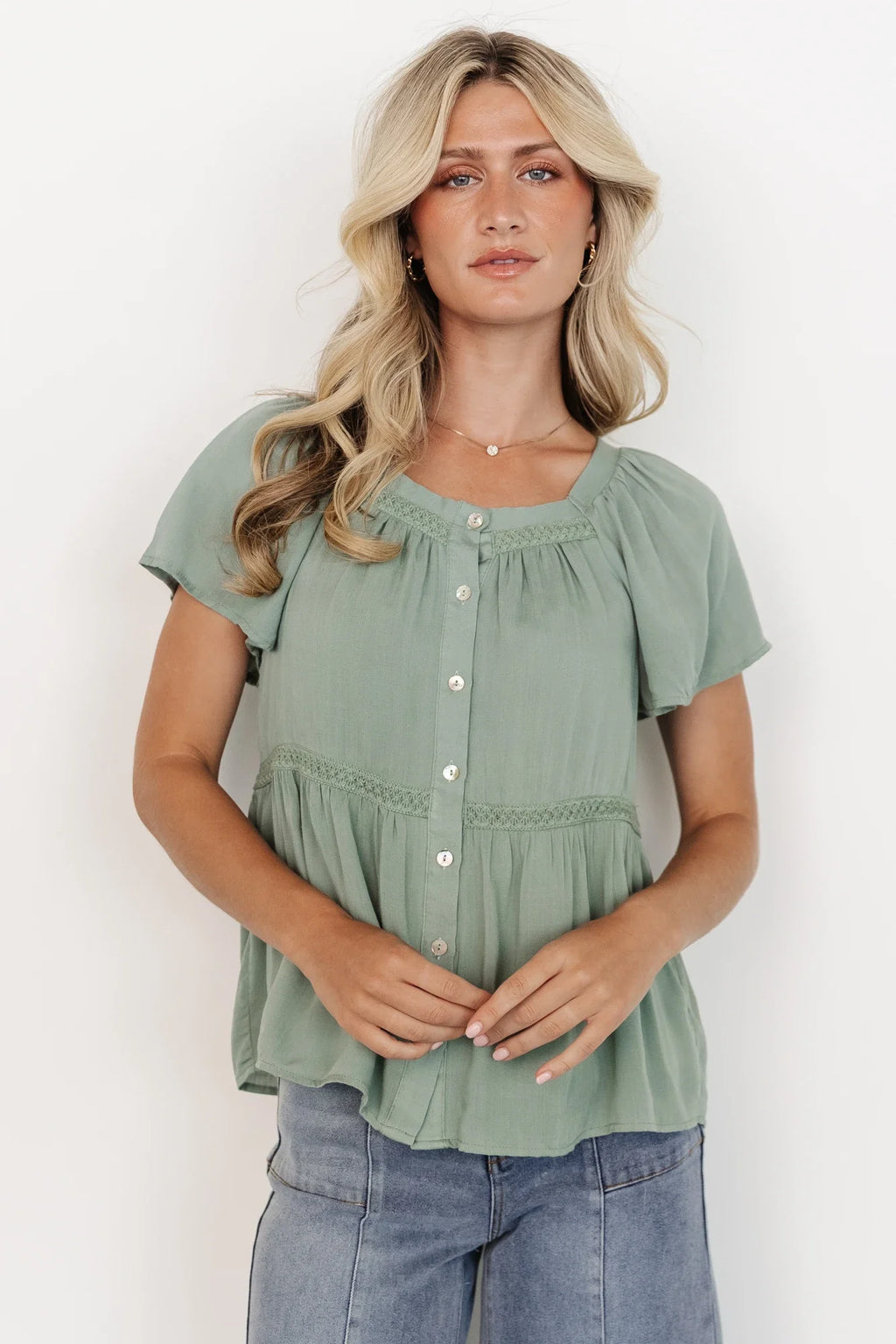 Unity Button Up Top | Sage