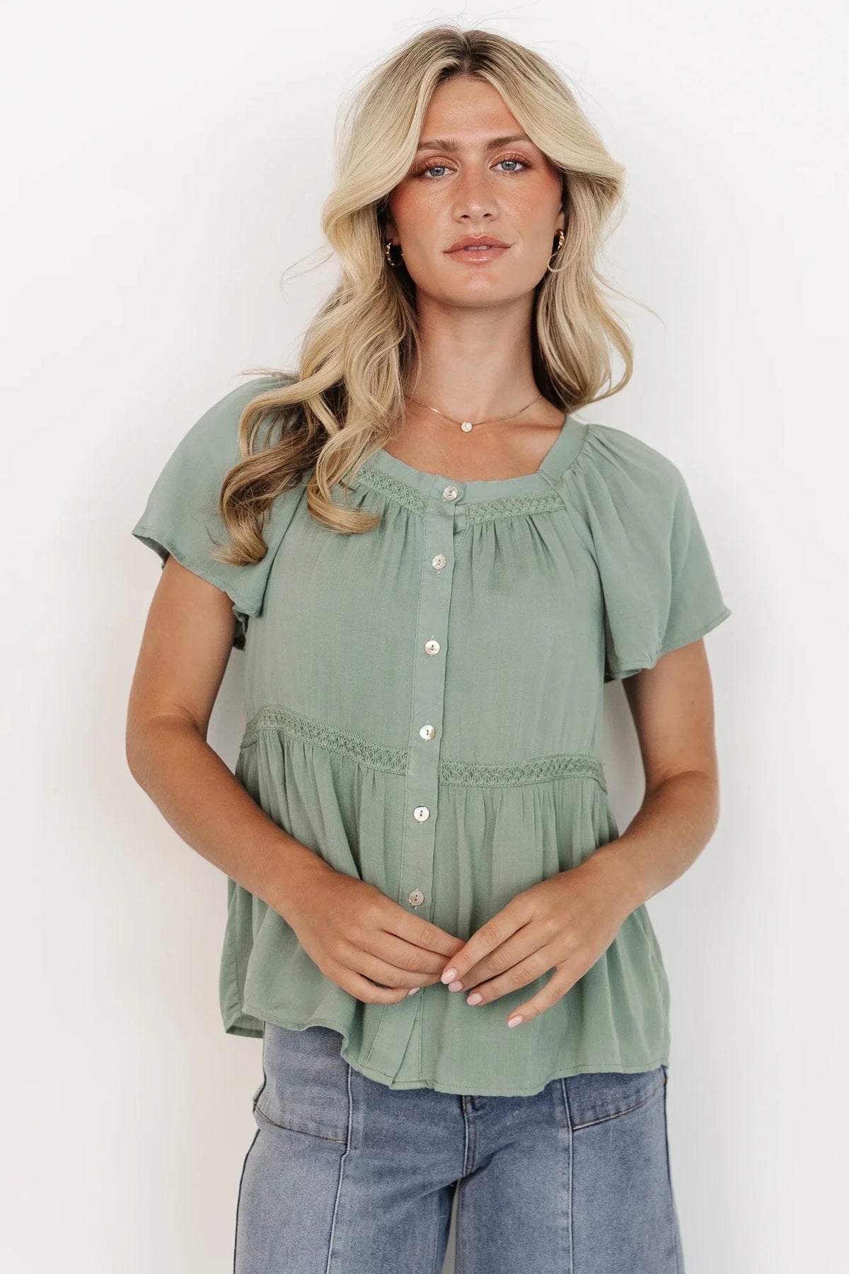 Unity Button Up Top | Sage Main image