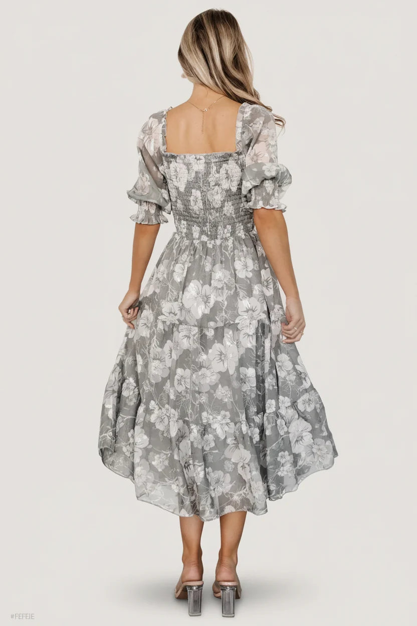 Fabian Jacquard Midi Dress | Dusty Sage