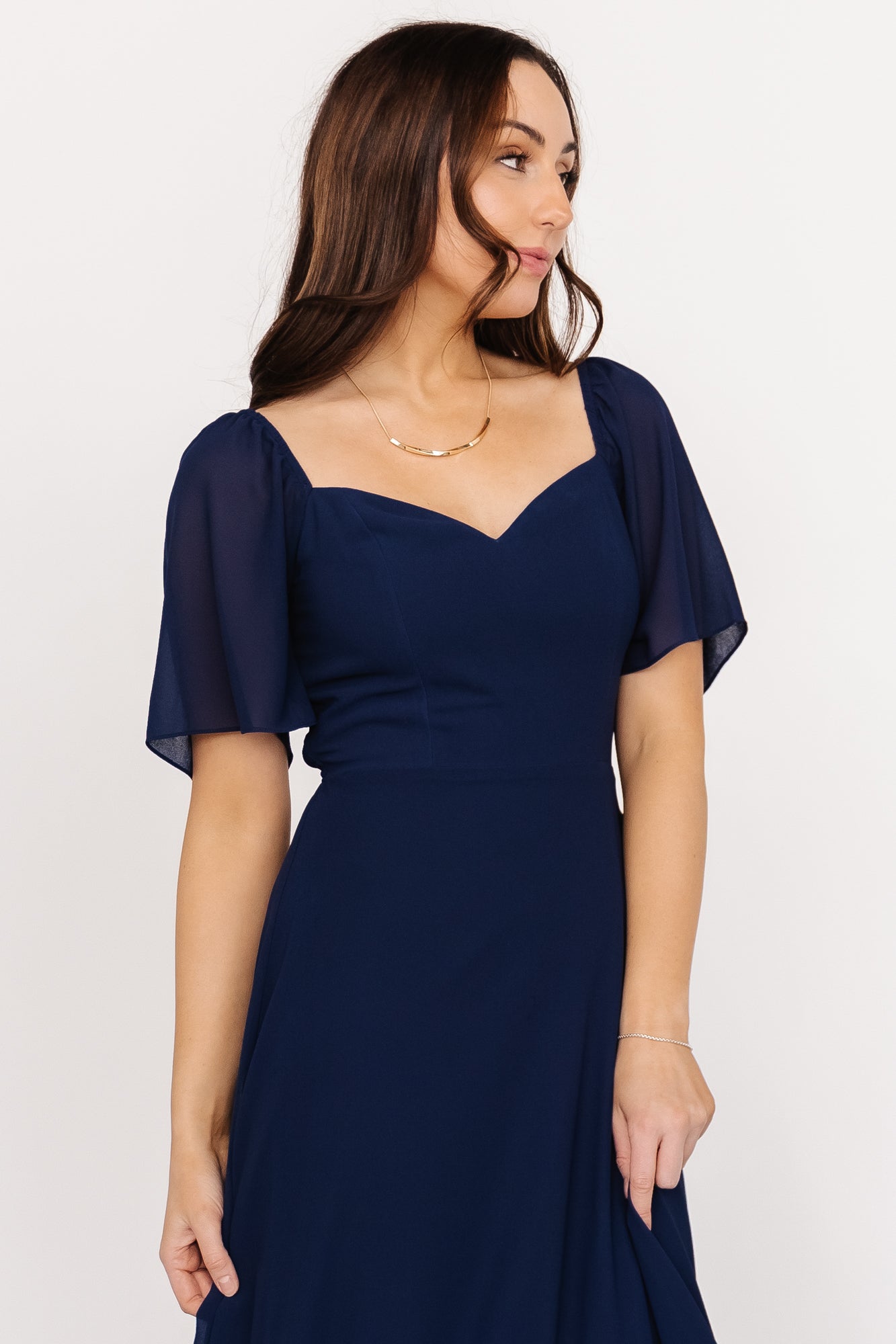 Fabric Swatch - Sierra Chiffon | Navy Secondary image