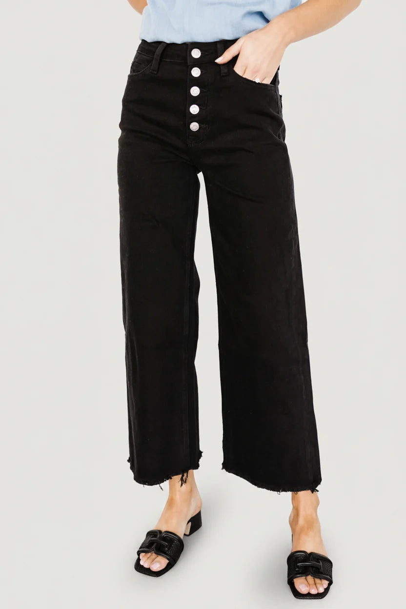 Georgie High Rise Wide Leg Jeans | Black Main image