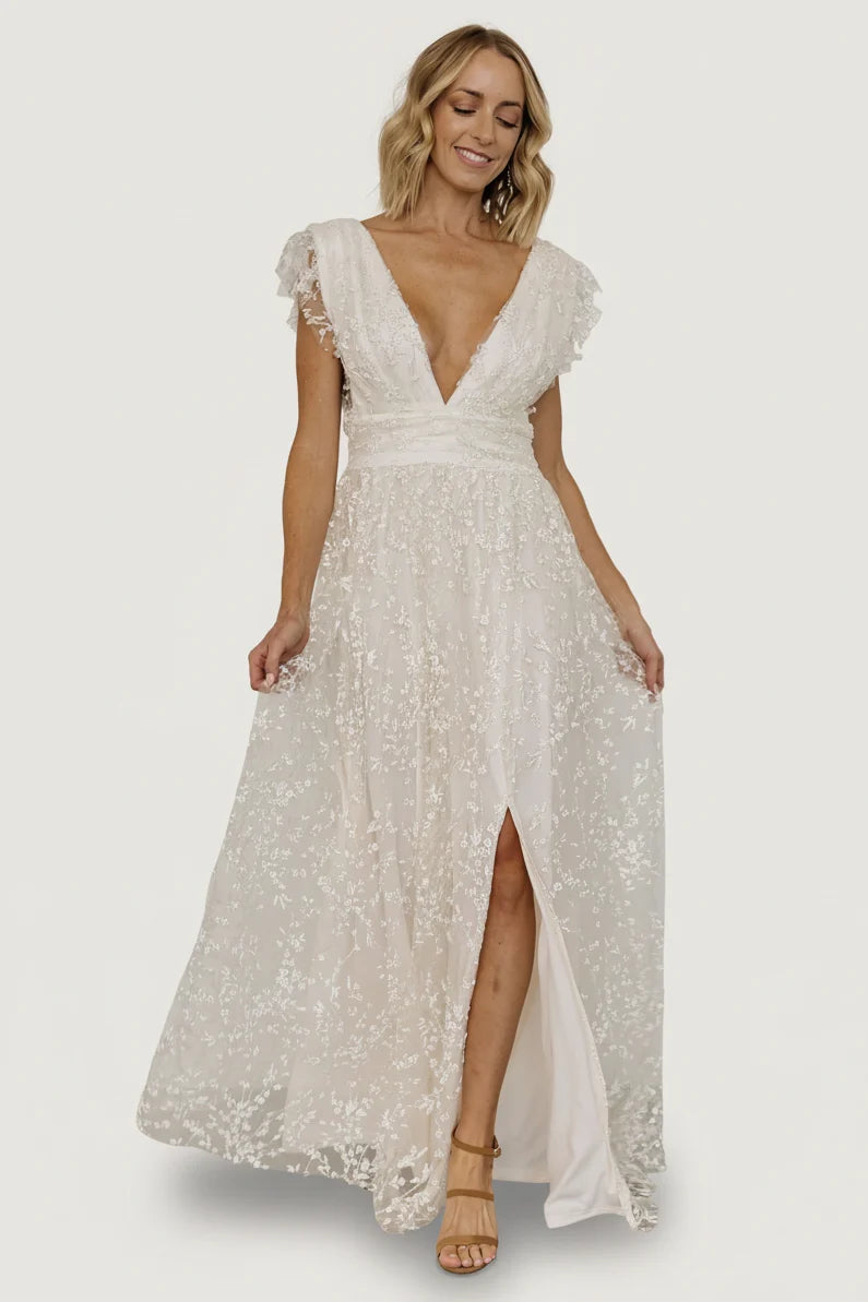 Arlene Shimmer Gown | Ivory