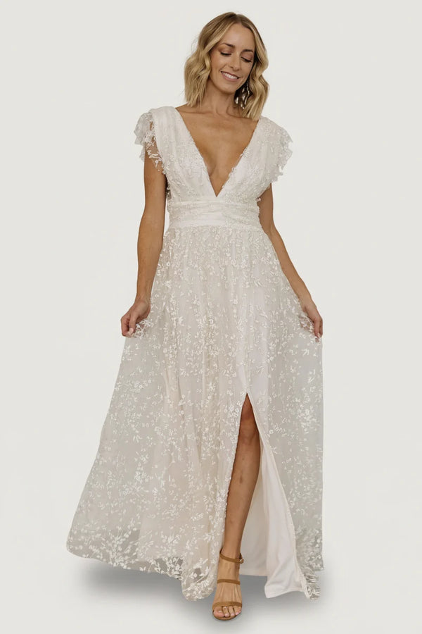 Arlene Shimmer Gown | Ivory