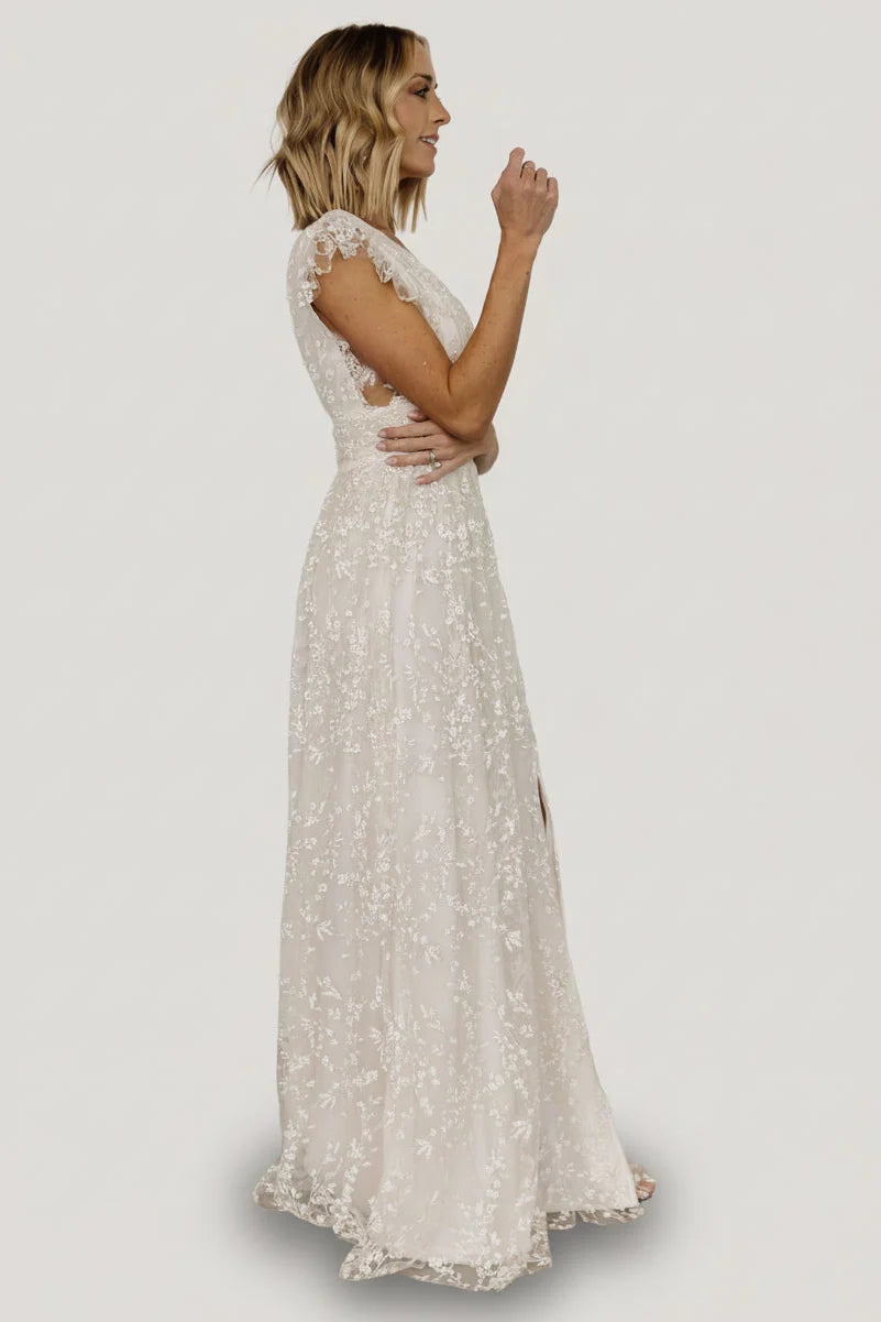 Arlene Shimmer Gown | Ivory