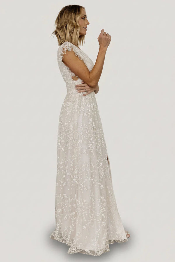 Arlene Shimmer Gown | Ivory