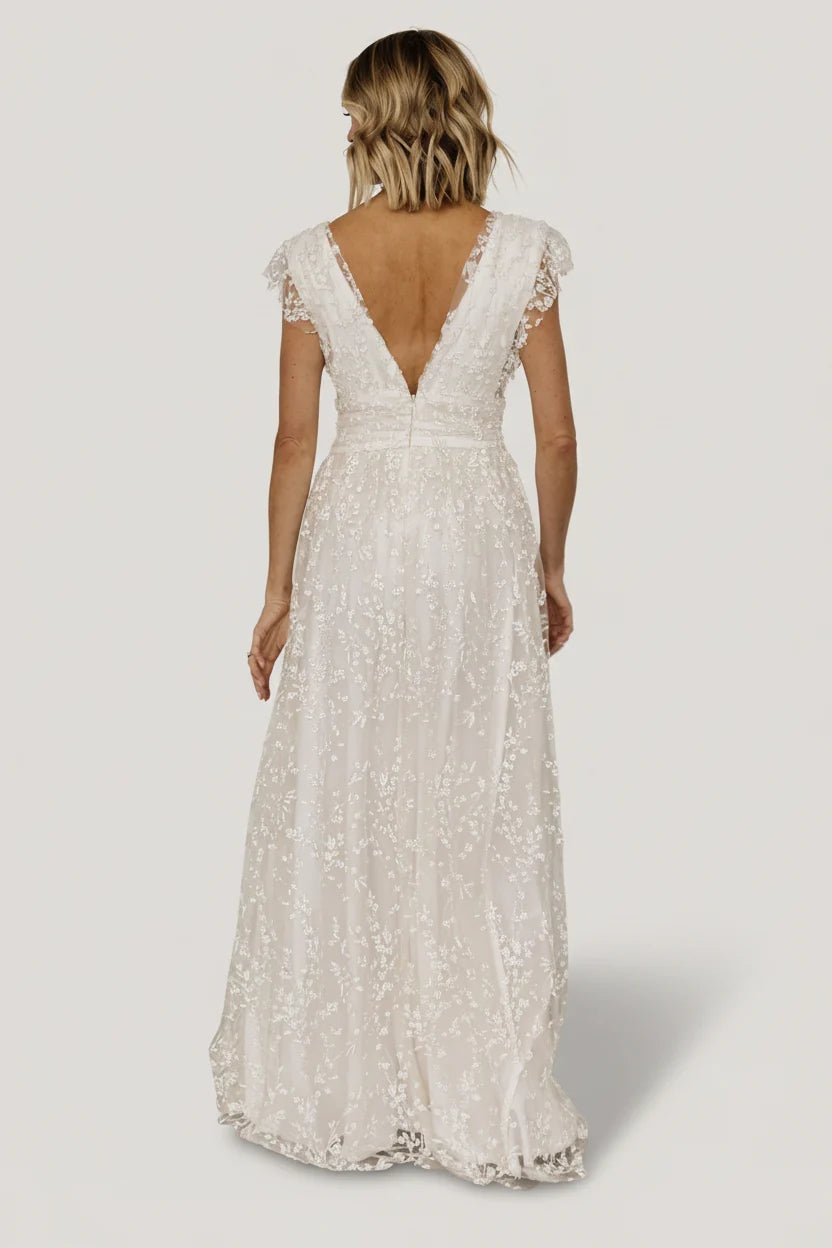 Arlene Shimmer Gown | Ivory