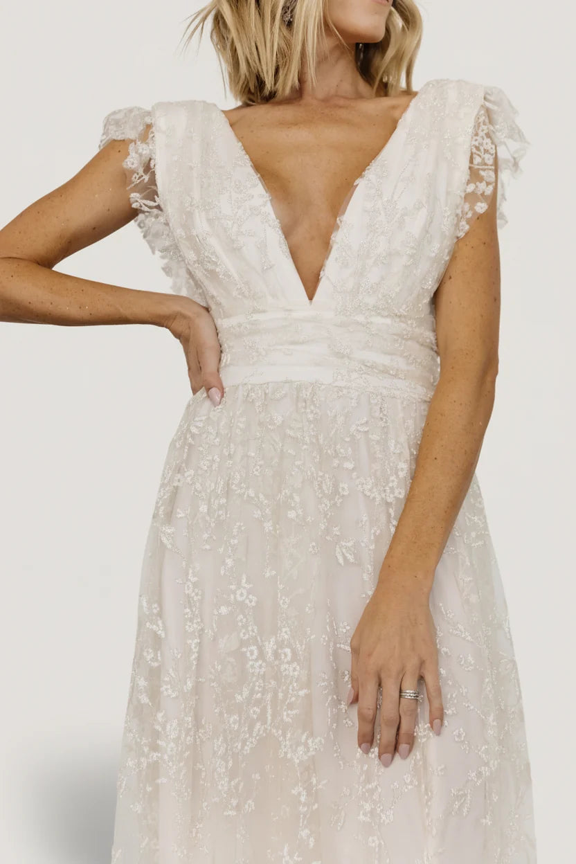 Arlene Shimmer Gown | Ivory Secondary image
