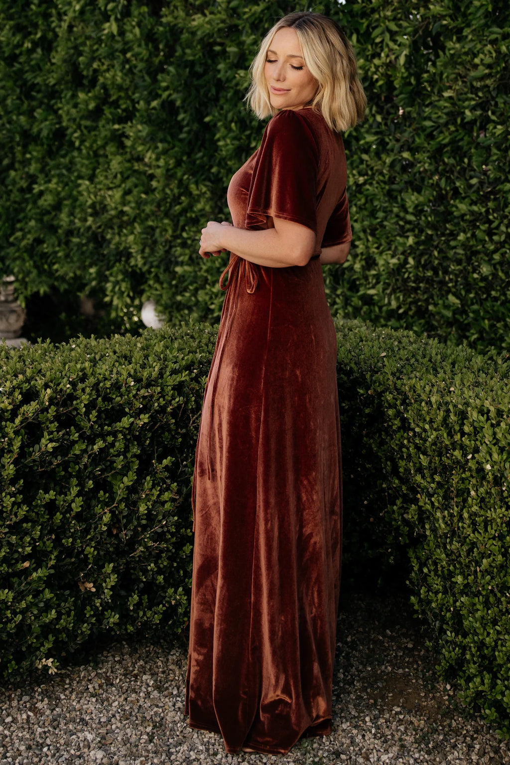 Meghan Velvet Wrap Maxi Dress | Spice