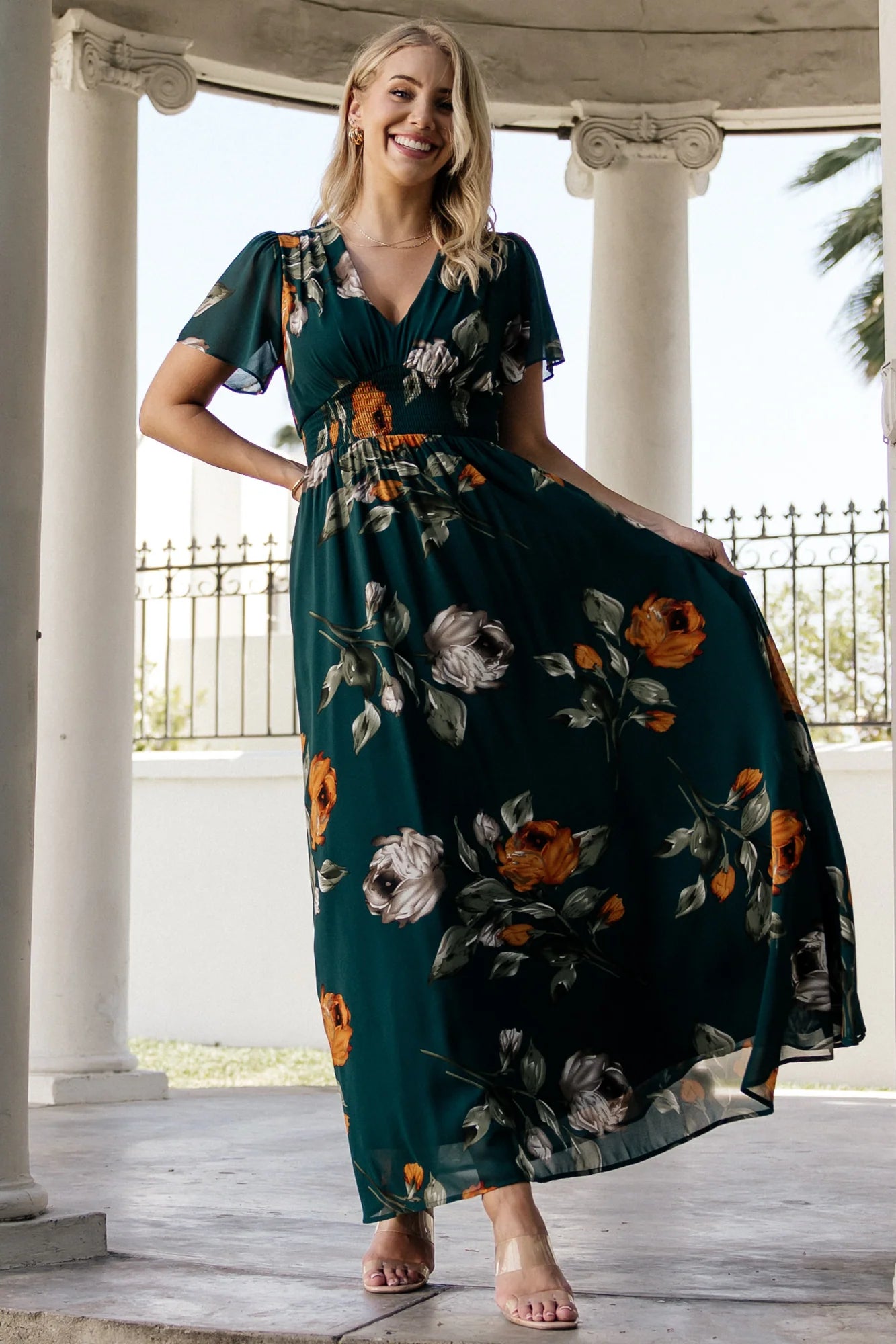 Birdie Maxi Dress | Deep Topaz Floral Secondary image