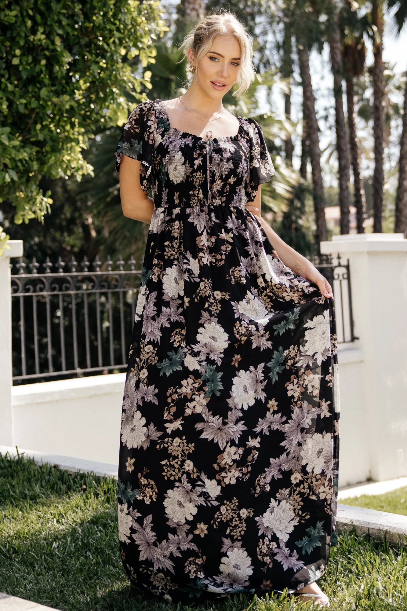 Divine Maxi Dress | Black Multi Secondary image