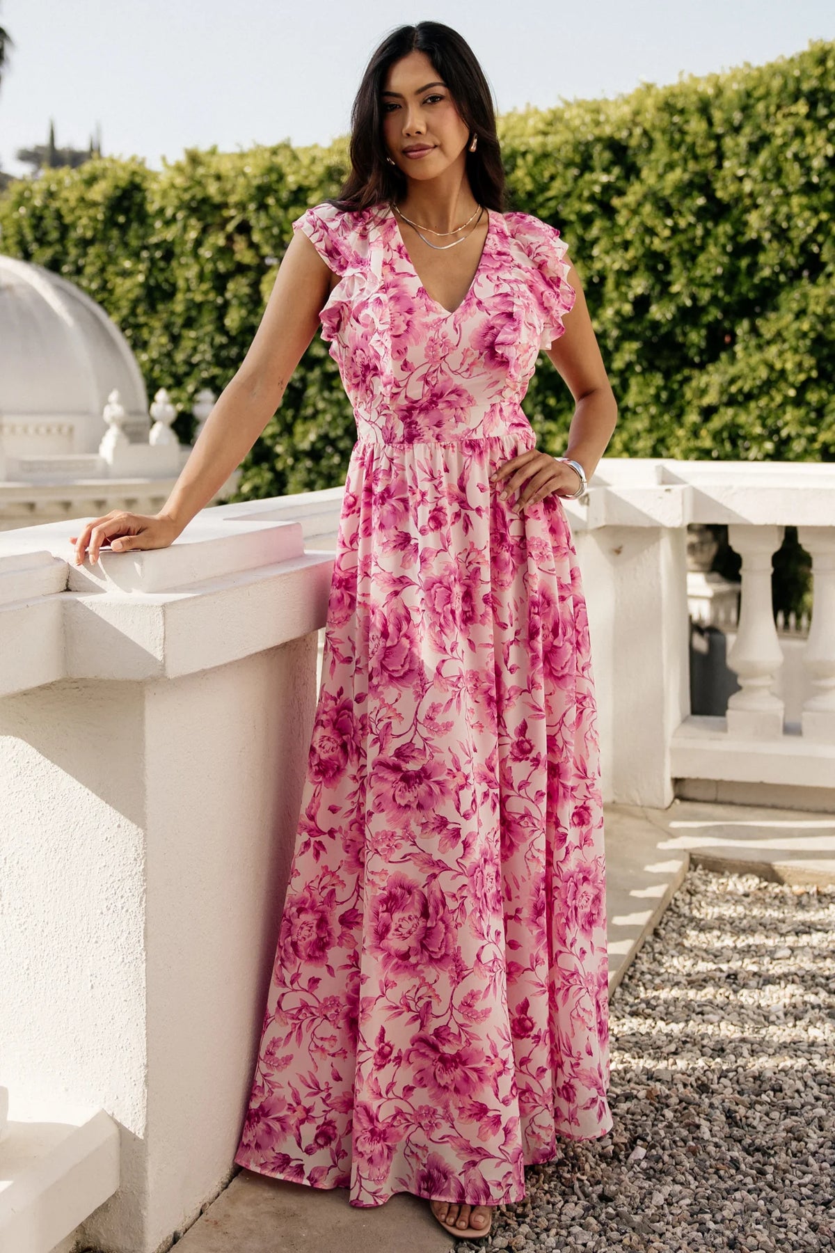 Margie Maxi Dress | Pink Floral Main image