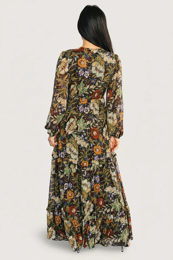 Bowman Deep V Maxi Dress | Multi Floral