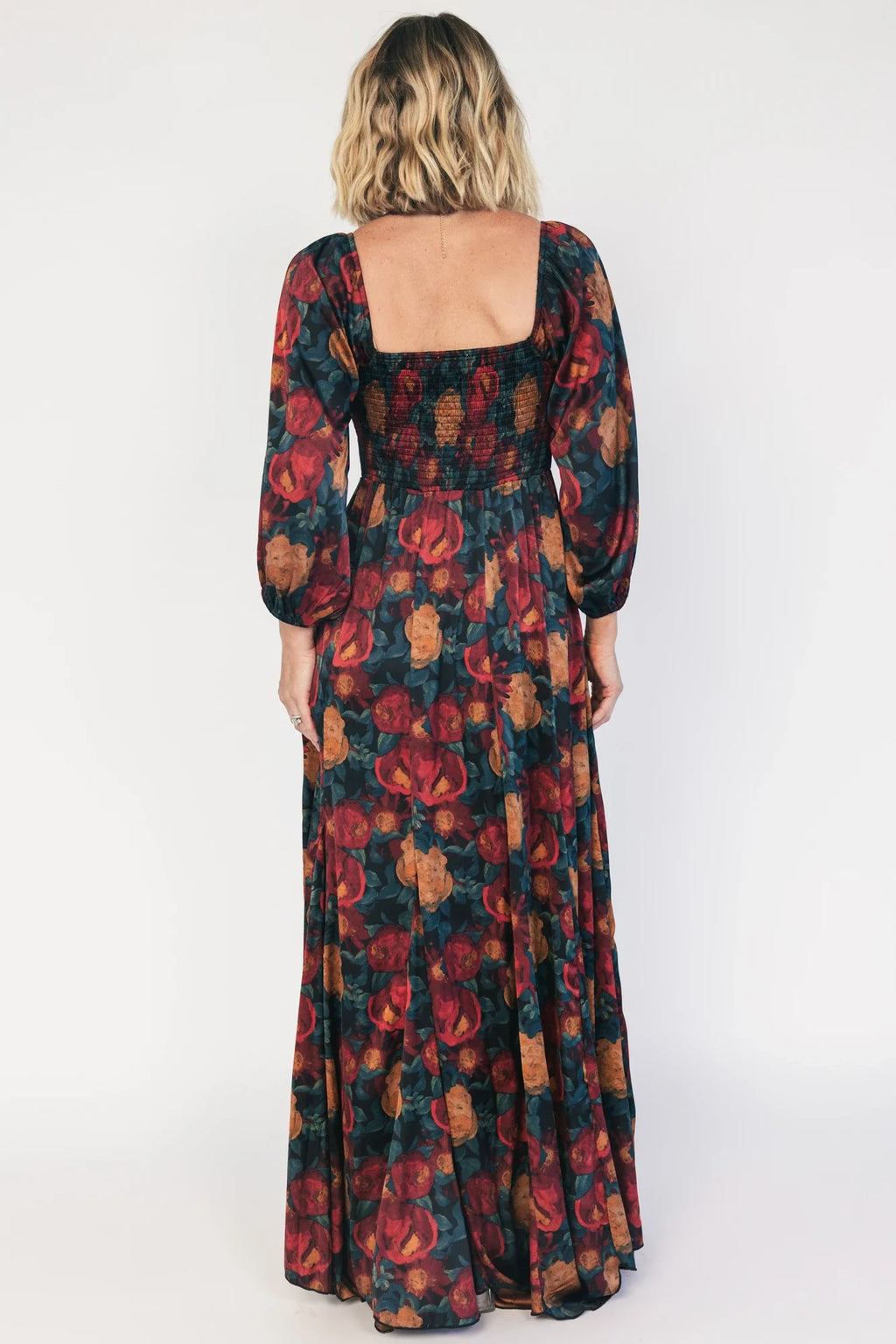 Liesel Maxi Dress | Dark Jade + Marsala